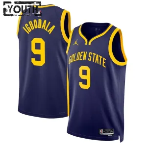 Maillot Enfant Golden State Warriors Andre Iguodala 9 Statement Edition Bleu Swingman