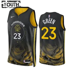 Maillot Enfant Golden State Warriors Draymond Green 23 City Edition 2022-23 Noir Swingman Maillot Enfant Golden State Warriors Draymond Green 23 City Edition 2022-23 Noir Swingman