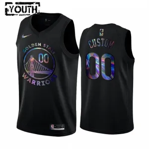 Maillot Enfant Golden State Warriors HWC Iridescent Edition Personnalisé Noir Swingman Maillot Enfant Golden State Warriors HWC Iridescent Edition Personnalisé Noir Swingman