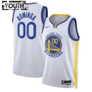 Maillot Enfant Golden State Warriors Jonathan Kuminga 00 Association Edition Blanc Swingman