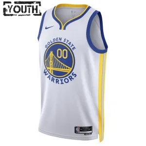 Maillot Enfant Golden State Warriors Jonathan Kuminga 00 Association Edition Blanc Swingman