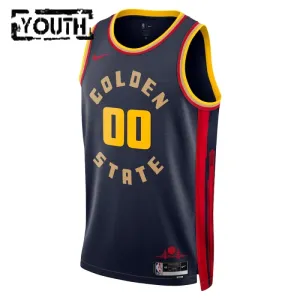 Maillot Enfant Golden State Warriors Jonathan Kuminga City Edition 2024-25 Navy Swingman