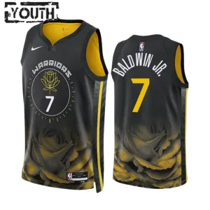 Maillot Enfant Golden State Warriors Patrick Baldwin JR 7 City Edition 2022-23 Noir Swingman Maillot Enfant Golden State Warriors Patrick Baldwin JR 7 City Edition 2022-23 Noir Swingman