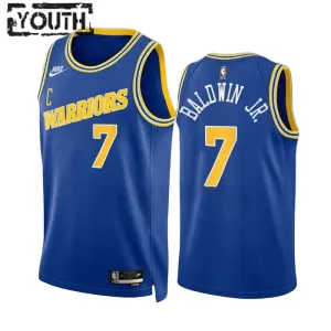 Maillot Enfant Golden State Warriors Patrick Baldwin JR 7 Classic Edition 2022-23 Bleu Swingman Maillot Enfant Golden State Warriors Patrick Baldwin JR 7 Classic Edition 2022-23 Bleu Swingman