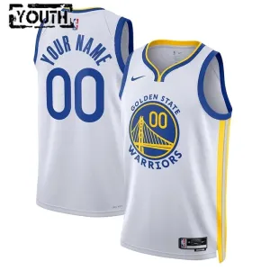 Maillot Enfant Golden State Warriors Personnalisé Association Edition Blanc Swingman