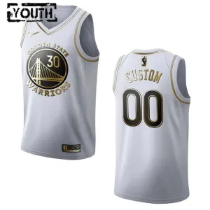 Maillot Enfant Golden State Warriors Personnalisé Golden Edition Blanc Swingman Maillot Enfant Golden State Warriors Personnalisé Golden Edition Blanc Swingman