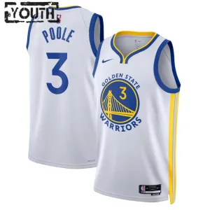 Maillot Enfant Golden State Warriors Poole 3 Association Edition Blanc Swingman