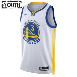 Maillot Enfant Golden State Warriors Poole 3 Association Edition Blanc Swingman