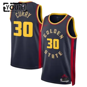Maillot Enfant Golden State Warriors Stephen Curry City Edition 2024-25 Navy Swingman