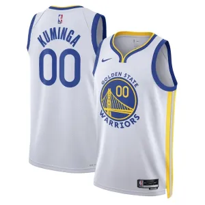 Maillot Homme Golden State Warriors Jonathan Kuminga 00 Association Edition Blanc Swingman