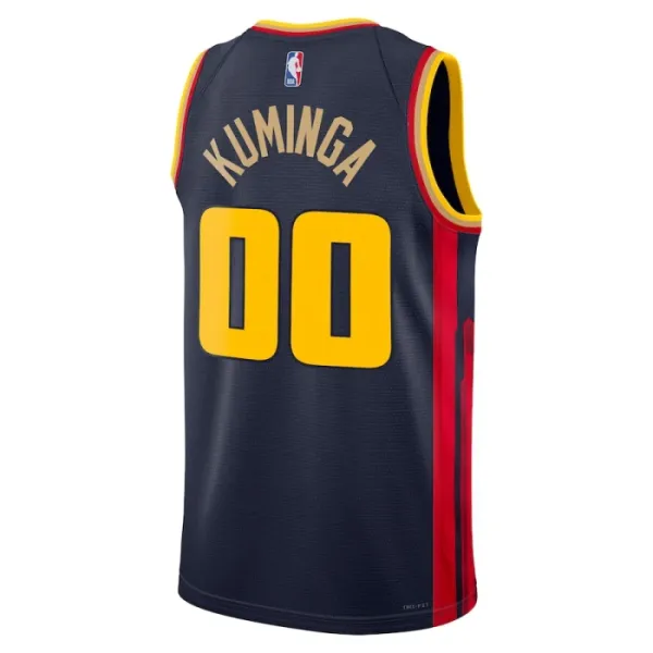 Maillot Homme Golden State Warriors Jonathan Kuminga City Edition 2024-25 Navy Swingman