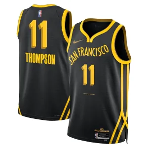 Maillot Homme Golden State Warriors Klay Thompson City Edition 2023-24 Noir Swingman
