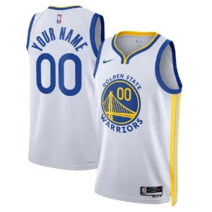 Maillot Homme Golden State Warriors Personnalisé Association Edition Blanc Swingman