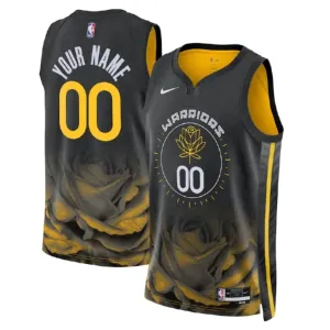 Maillot Homme Golden State Warriors Personnalisé City Edition 2022-23 Noir Swingman