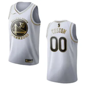 Maillot Homme Golden State Warriors Personnalisé Golden Edition Blanc Swingman Maillot Homme Golden State Warriors Personnalisé Golden Edition Blanc Swingman