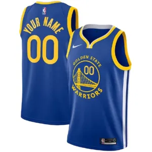 Maillot Homme Golden State Warriors Personnalisé Icon Edition Bleu Swingman