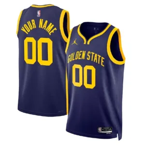 Maillot Homme Golden State Warriors Personnalisé Statement Edition Navy Swingman