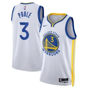 Maillot Homme Golden State Warriors Poole 3 Association Edition Blanc Swingman