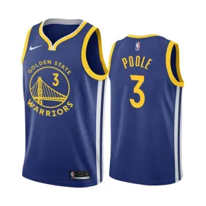 Maillot Homme Golden State Warriors Poole 3 Icon Edition Royal Swingman