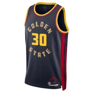 Maillot Homme Golden State Warriors Stephen Curry City Edition 2024-25 Navy Swingman