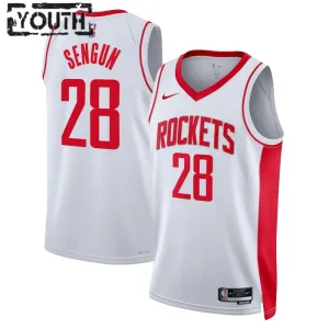 Maillot Enfant Houston Rockets Alperen Sengun 28 Association Edition Blanc Swingman