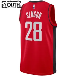 Maillot Enfant Houston Rockets Alperen Sengun 28 Icon Edition Rouge Swingman