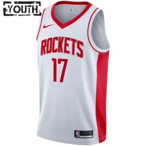 Maillot Enfant Houston Rockets Dennis Schroder 17 Association Edition Blanc Swingman