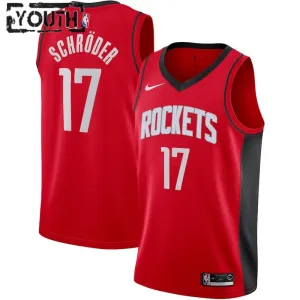 Maillot Enfant Houston Rockets Dennis Schroder 17 Icon Edition Rouge Swingman