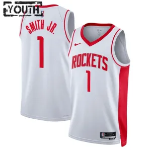 Maillot Enfant Houston Rockets Jabari Smith JR 1 Association Edition Blanc Swingman