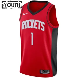 Maillot Enfant Houston Rockets Jabari Smith JR 1 Icon Edition Rouge Swingman