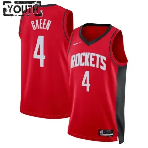 Maillot Enfant Houston Rockets Jalen Green 0 Icon Edition Rouge Swingman