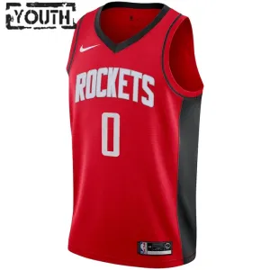 Maillot Enfant Houston Rockets Jalen Green 0 Icon Edition Rouge Swingman