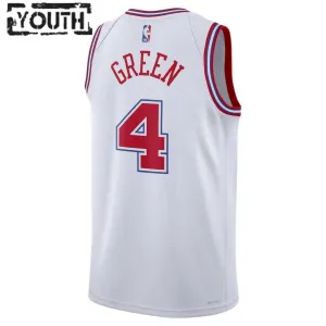 Maillot Enfant Houston Rockets Jalen Green 4 City Edition 2023-24 Blanc Swingman