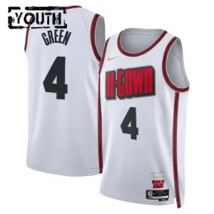 Maillot Enfant Houston Rockets Jalen Green City Edition 2024-25 Blanc Swingman