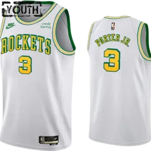 Maillot Enfant Houston Rockets Kevin Porter JR 3 Classic Edition 2022-23 Blanc Swingman Maillot Enfant Houston Rockets Kevin Porter JR 3 Classic Edition 2022-23 Blanc Swingman