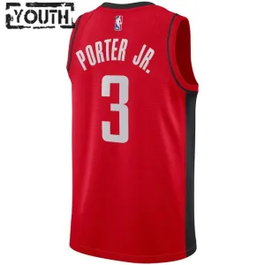 Maillot Enfant Houston Rockets Kevin Porter JR 3 Icon Edition Rouge Swingman