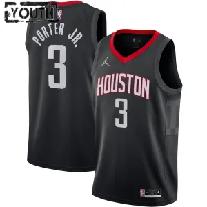 Maillot Enfant Houston Rockets Kevin Porter JR 3 Statement Edition Noir Swingman