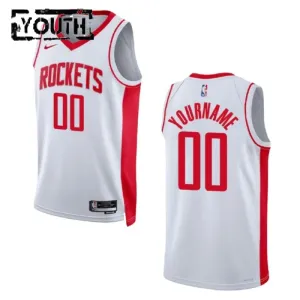 Maillot Enfant Houston Rockets Personnalisé Association Edition Blanc Swingman Maillot Enfant Houston Rockets Personnalisé Association Edition Blanc Swingman