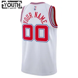 Maillot Enfant Houston Rockets Personnalisé City Edition 2023-24 Blanc Swingman
