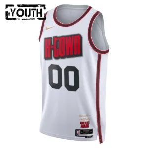Maillot Enfant Houston Rockets Personnalisé City Edition 2024-25 Blanc Swingman