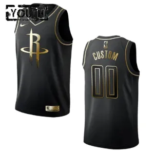 Maillot Enfant Houston Rockets Personnalisé Golden Edition Noir Swingman Maillot Enfant Houston Rockets Personnalisé Golden Edition Noir Swingman