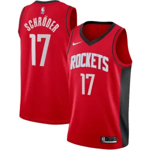 Maillot Homme Houston Rockets Dennis Schroder 17 Icon Edition Rouge Swingman