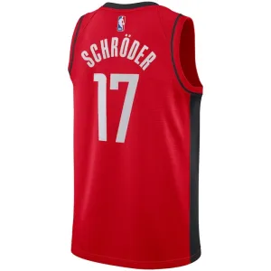 Maillot Homme Houston Rockets Dennis Schroder 17 Icon Edition Rouge Swingman