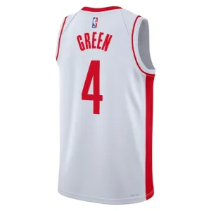 Maillot Homme Houston Rockets Jalen Green 0 Association Edition Blanc Swingman