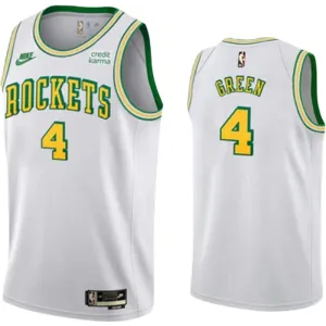 Maillot Homme Houston Rockets Jalen Green 0 Classic Edition 2022-23 Blanc Swingman