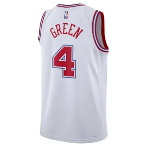 Maillot Homme Houston Rockets Jalen Green 4 City Edition 2023-24 Blanc Swingman