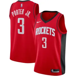 Maillot Homme Houston Rockets Kevin Porter JR 3 Icon Edition Rouge Swingman
