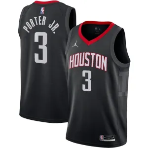 Maillot Homme Houston Rockets Kevin Porter JR 3 Statement Edition Noir Swingman