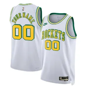 Maillot Homme Houston Rockets Personnalisé Classic Edition 2022-23 Blanc Swingman