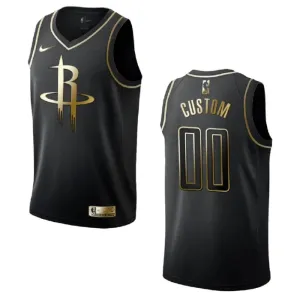 Maillot Homme Houston Rockets Personnalisé Golden Edition Noir Swingman Maillot Homme Houston Rockets Personnalisé Golden Edition Noir Swingman